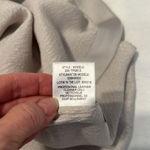 NWOT Helmut Lang sleeveless back zip blouse longer in back side slits satin trim - Picture 6 of 10